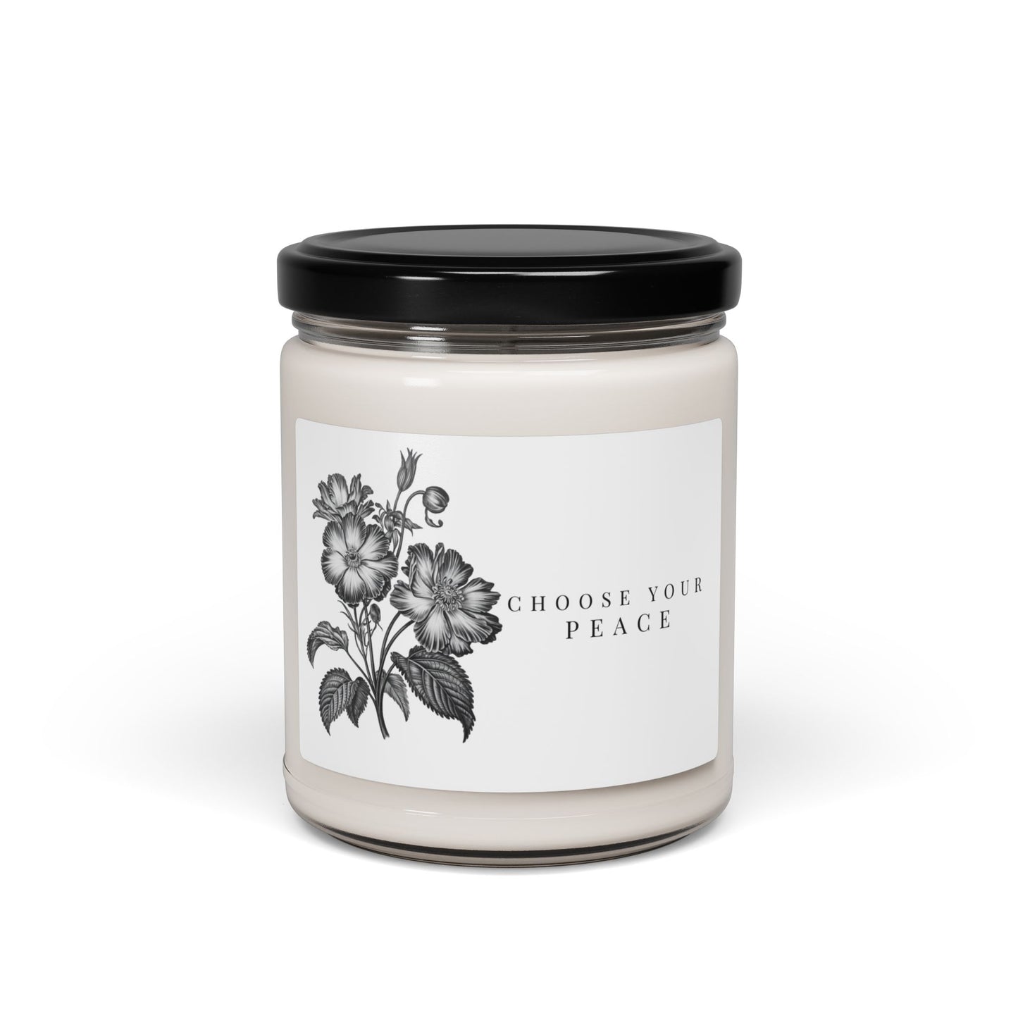 Choose Your Peace Candle – Sea Salt + Orchid – Calming Floral Luxury Soy Candle 9oz