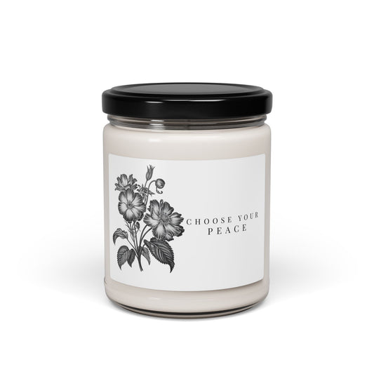 Choose Your Peace Candle – Sea Salt + Orchid – Calming Floral Luxury Soy Candle 9oz