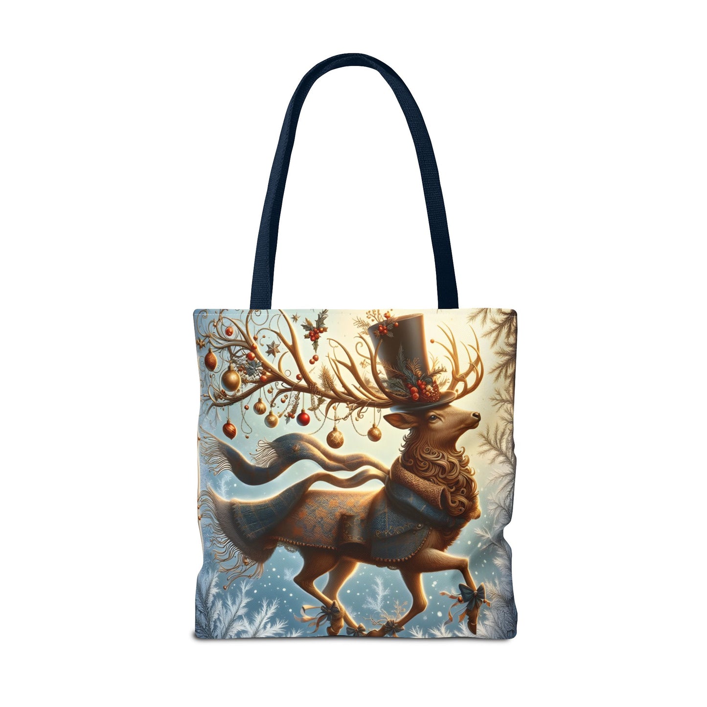 Whimsical Reindeer Christmas Tote Bag, Elegant Holiday Deer Art Tote, Winter Gift Bag, Festive Seasonal Tote for Women
