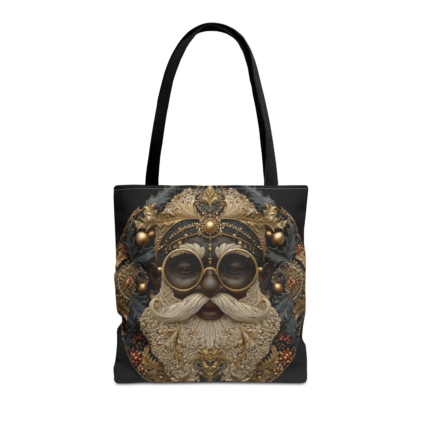 Steampunk Santa Tote Bag — Vintage Mechanical Santa Claus All-Over Print Tote