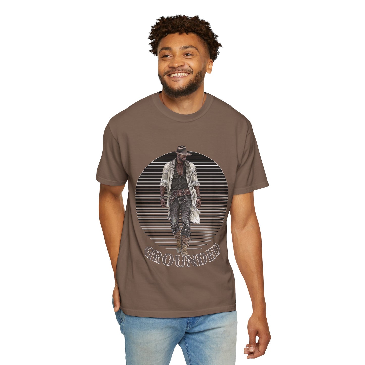 GROUNDED Cowboy Shirt - T-Shirt for Rodeo Lovers and Western Enthusiasts