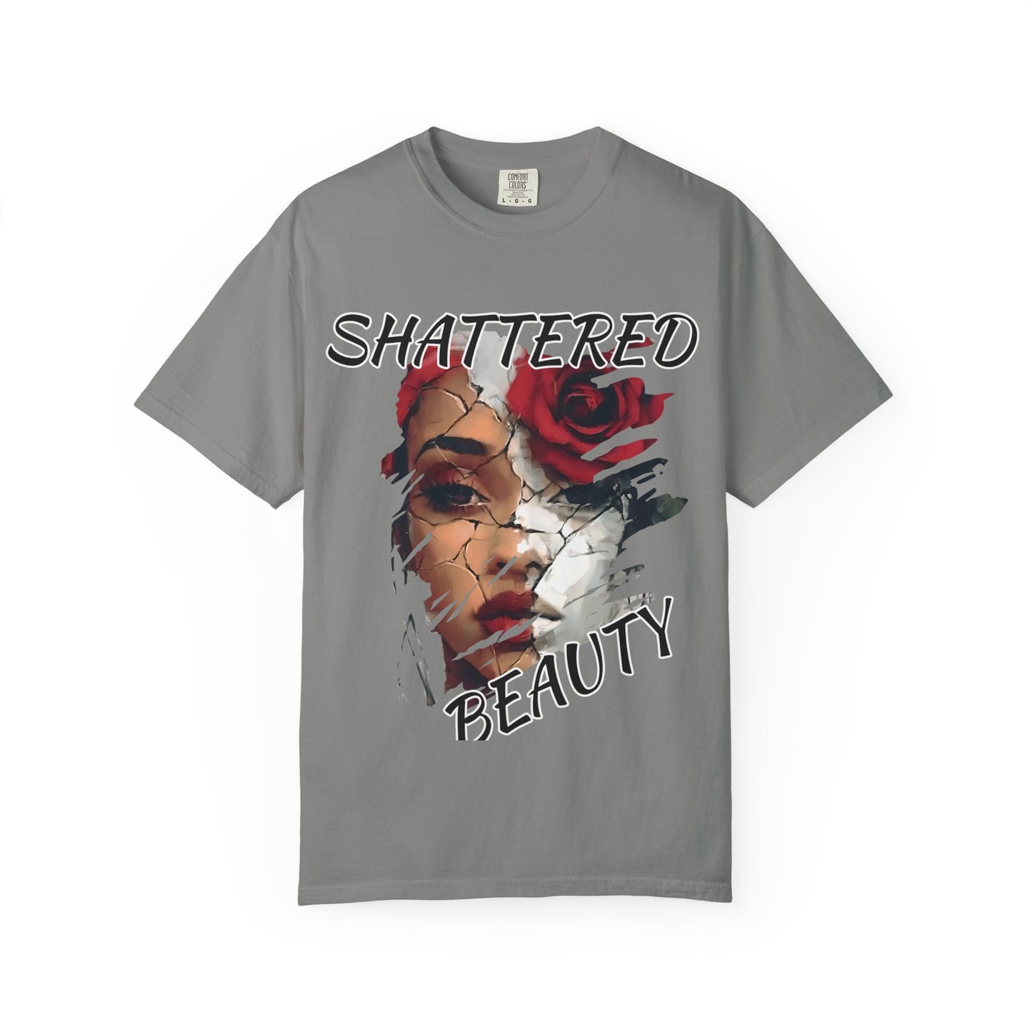 Shattered Beauty Unisex T-shirt, Artistic Graphic Tee, Gift for Art Lovers, Unique Fashion Statement, Casual Wear, Trendy Gift