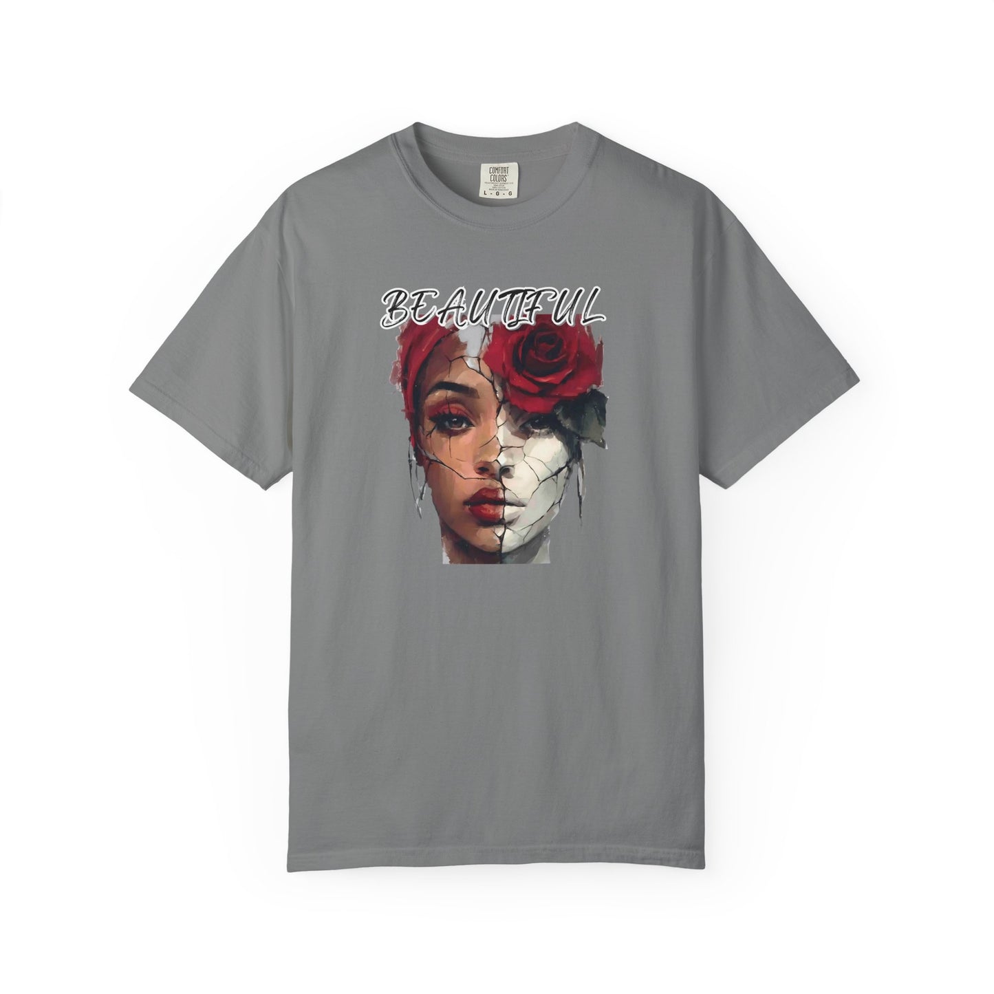 Beautiful Rose Art Unisex T-Shirt | Strength and Vulnerability Graphic Tee | Feminine Empowerment Shirt | Limited Edition Art Fashion