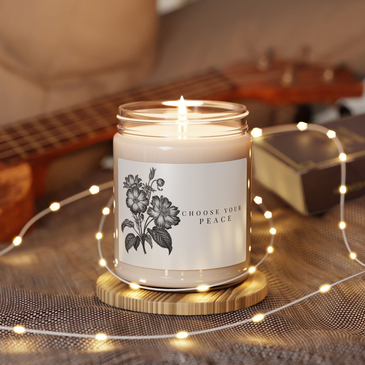 Choose Your Peace Candle – Sea Salt + Orchid – Calming Floral Luxury Soy Candle 9oz