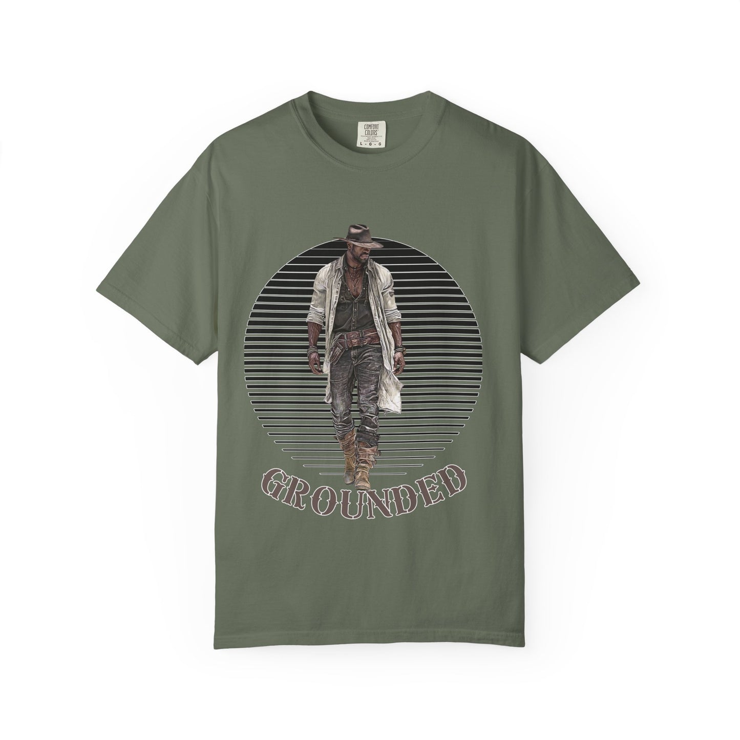 GROUNDED Cowboy Shirt - T-Shirt for Rodeo Lovers and Western Enthusiasts