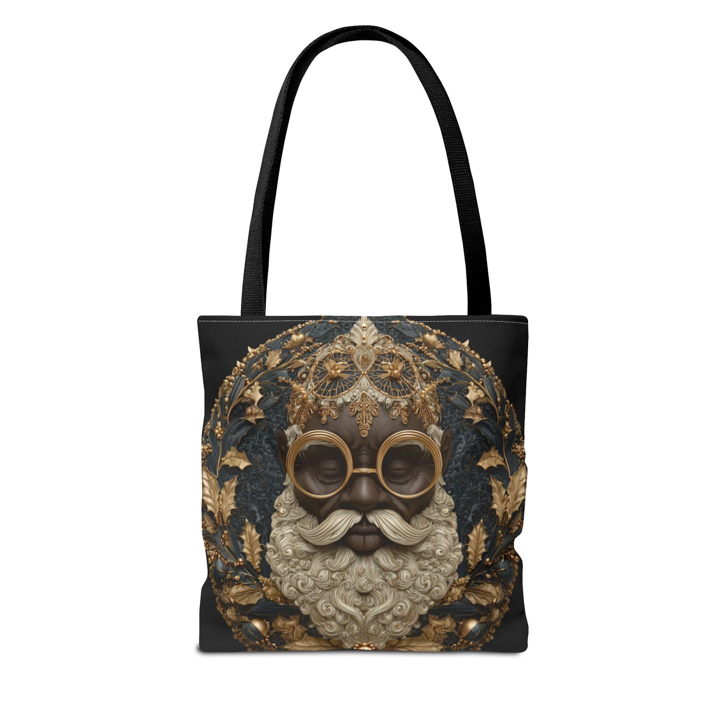 Christmas Steampunk Santa Tote Bag — Vintage Holiday All-Over Print