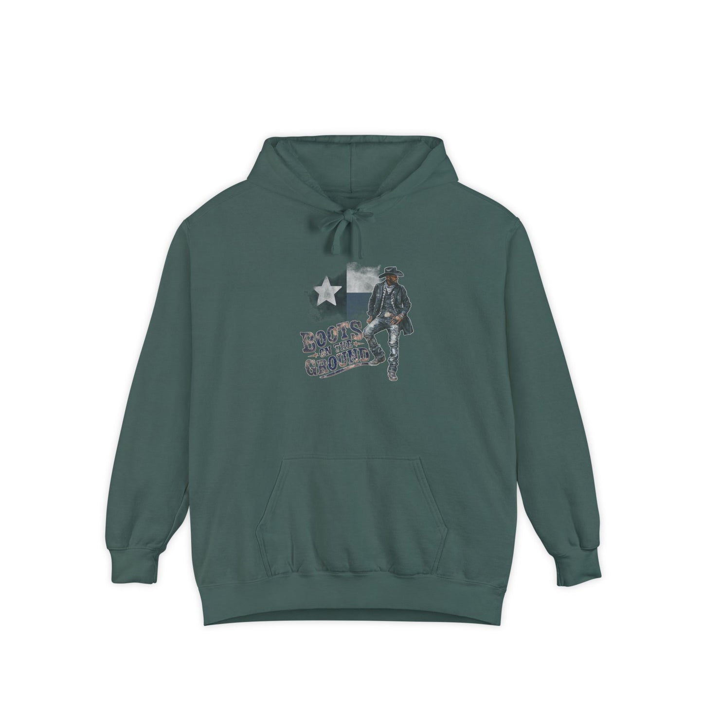 Texas Pride Hoodie with 'Boots on the Ground' Graphic