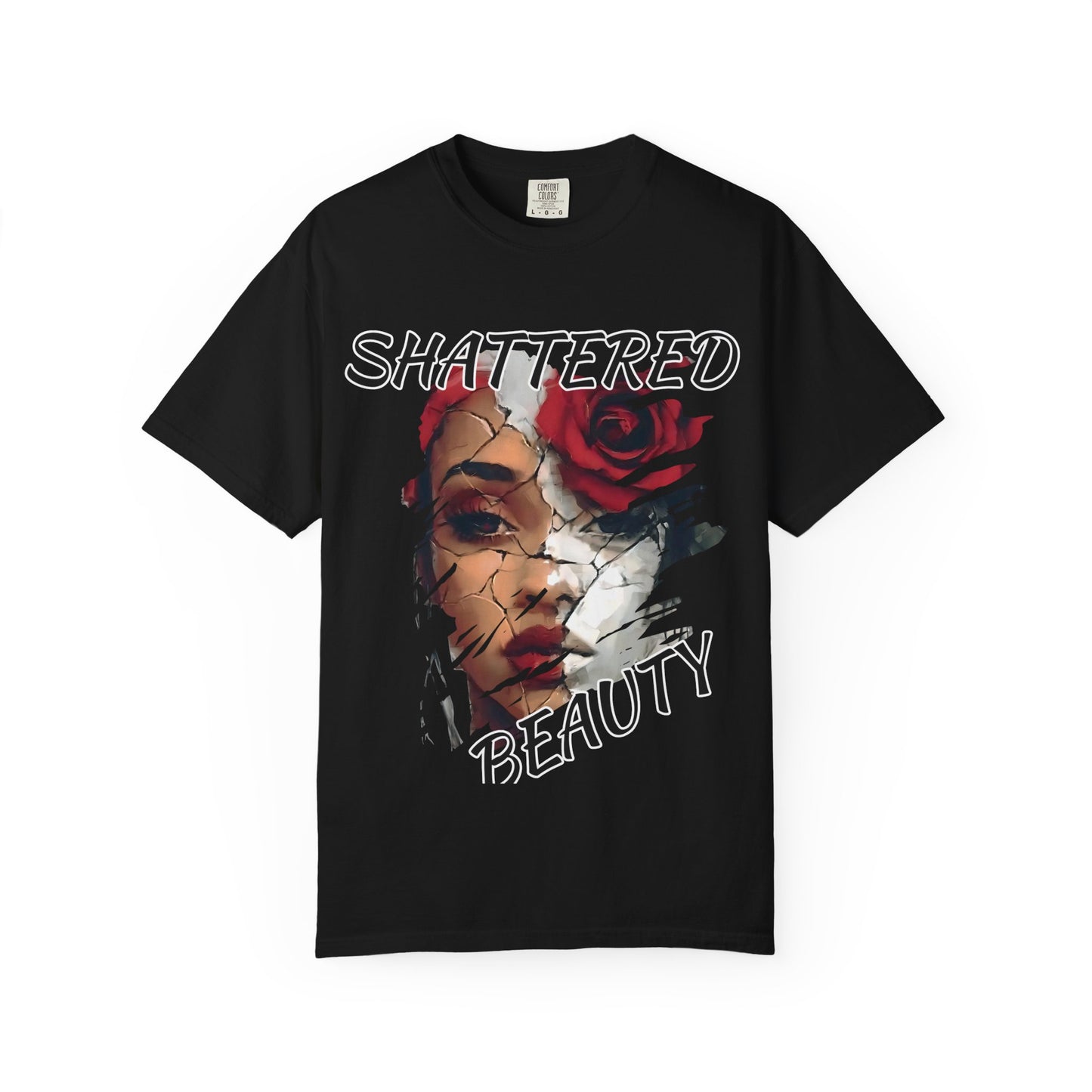 Shattered Beauty Unisex T-shirt, Artistic Graphic Tee, Gift for Art Lovers, Unique Fashion Statement, Casual Wear, Trendy Gift