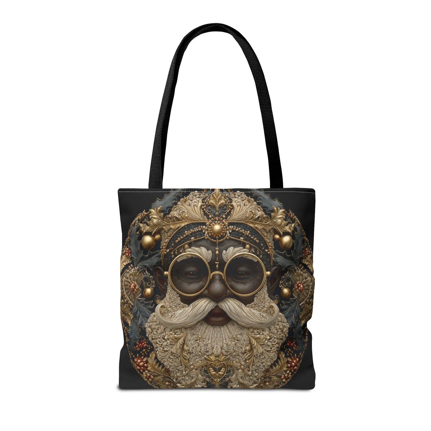 Steampunk Santa Tote Bag — Vintage Mechanical Santa Claus All-Over Print Tote