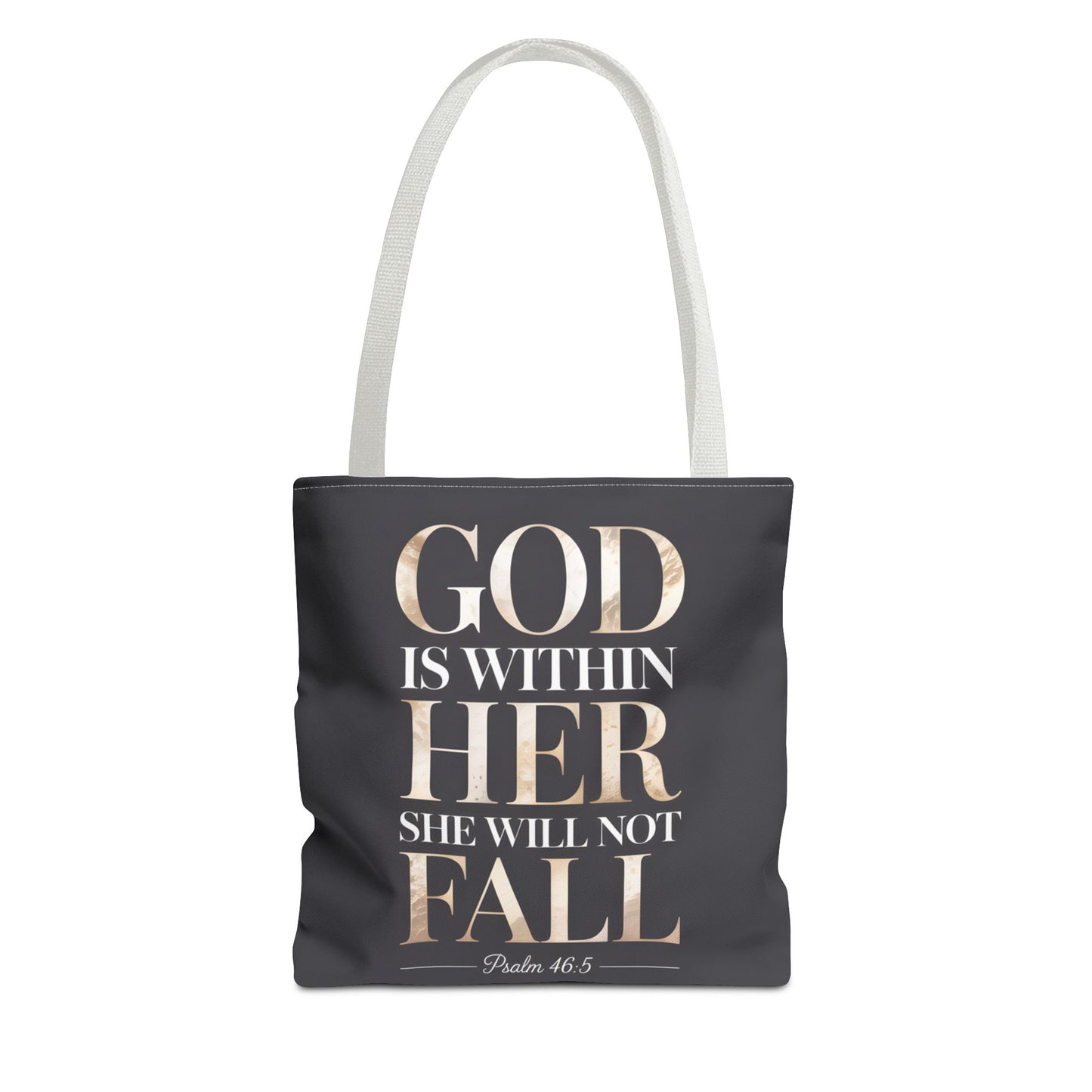 Copy of Psalm 46:5 Tote Bag, God Is Within Her She Will Not Fall Tote, Christian Scripture Tote, Faith Inspirational Bag for Women