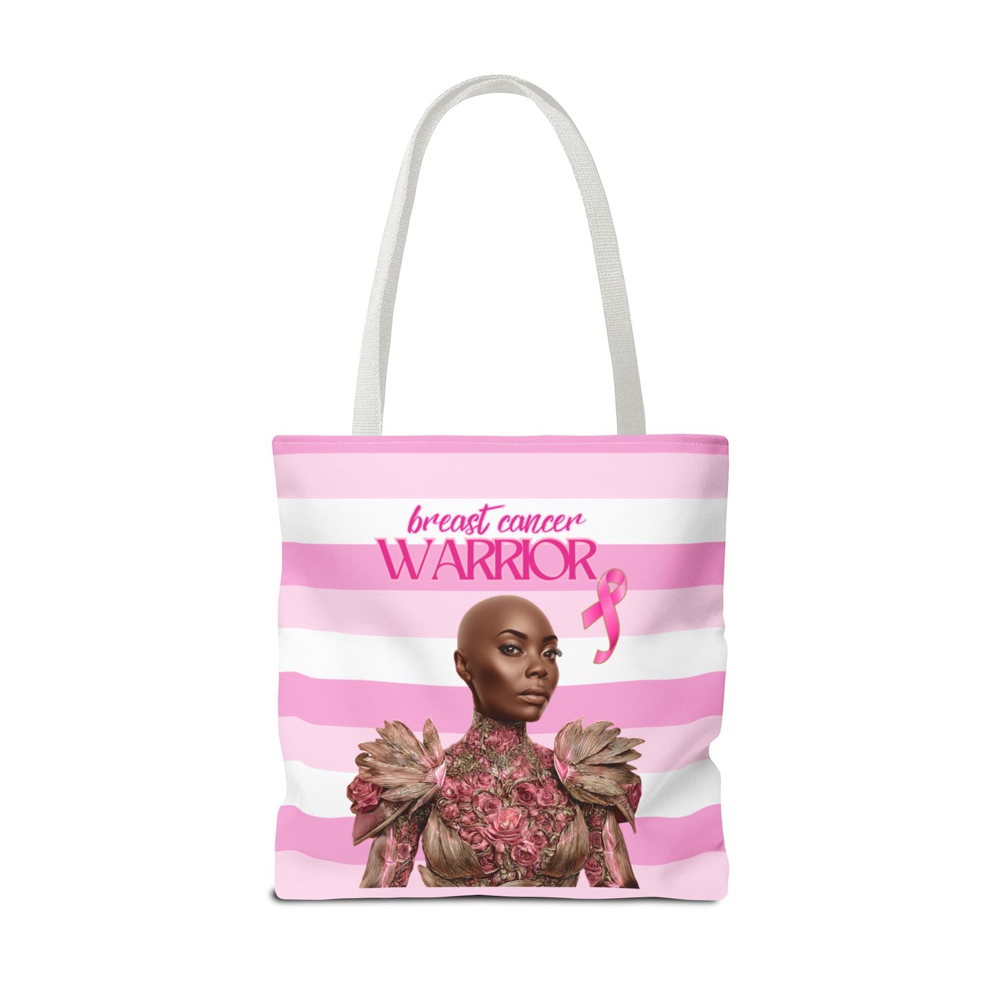 Breast Cancer Warrior Tote Bag, Empowerment Gift, Awareness Fundraiser, Pink Ribbon Support, Inspirational Tote for Survivors