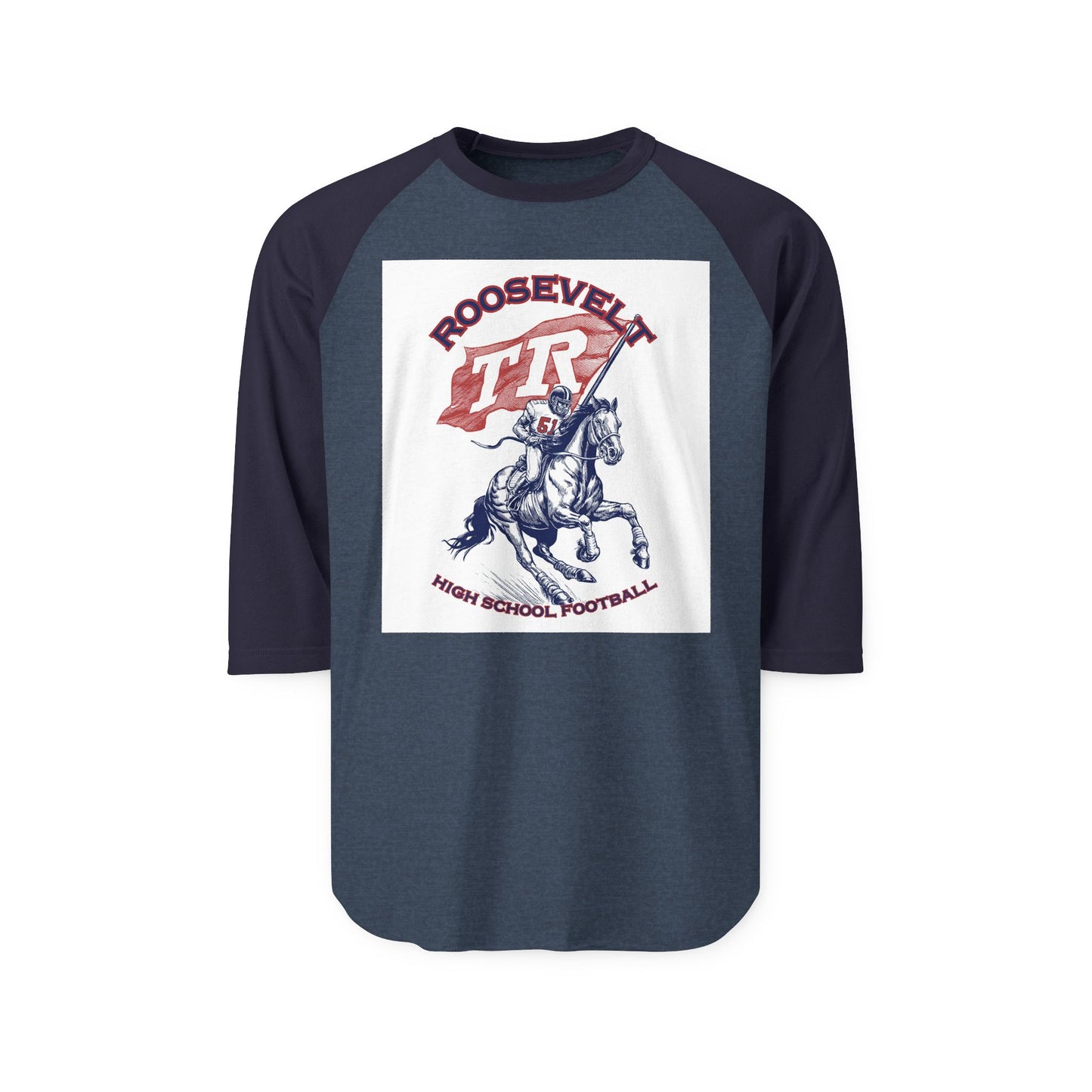 Customizable Vintage High School Football Raglan Shirt, Retro Sports Tee, Unisex Casual Wear, Game Day Apparel, Team Spirit Shirt