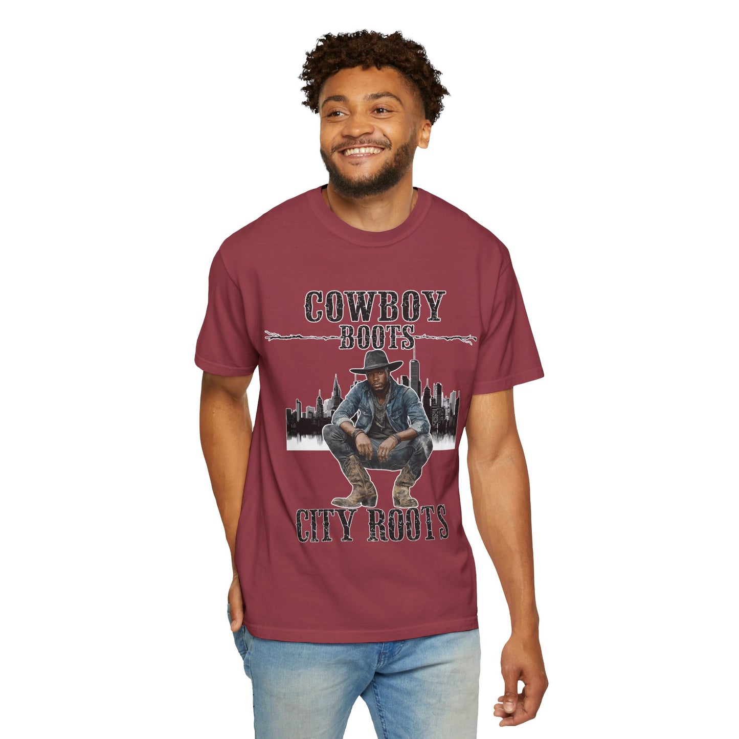 Cowboy Roots T-Shirt | Unisex Garment-Dyed Tee for Western Enthusiasts | Cool Casual Wear, Gift for Him/Her, Country Music Tee