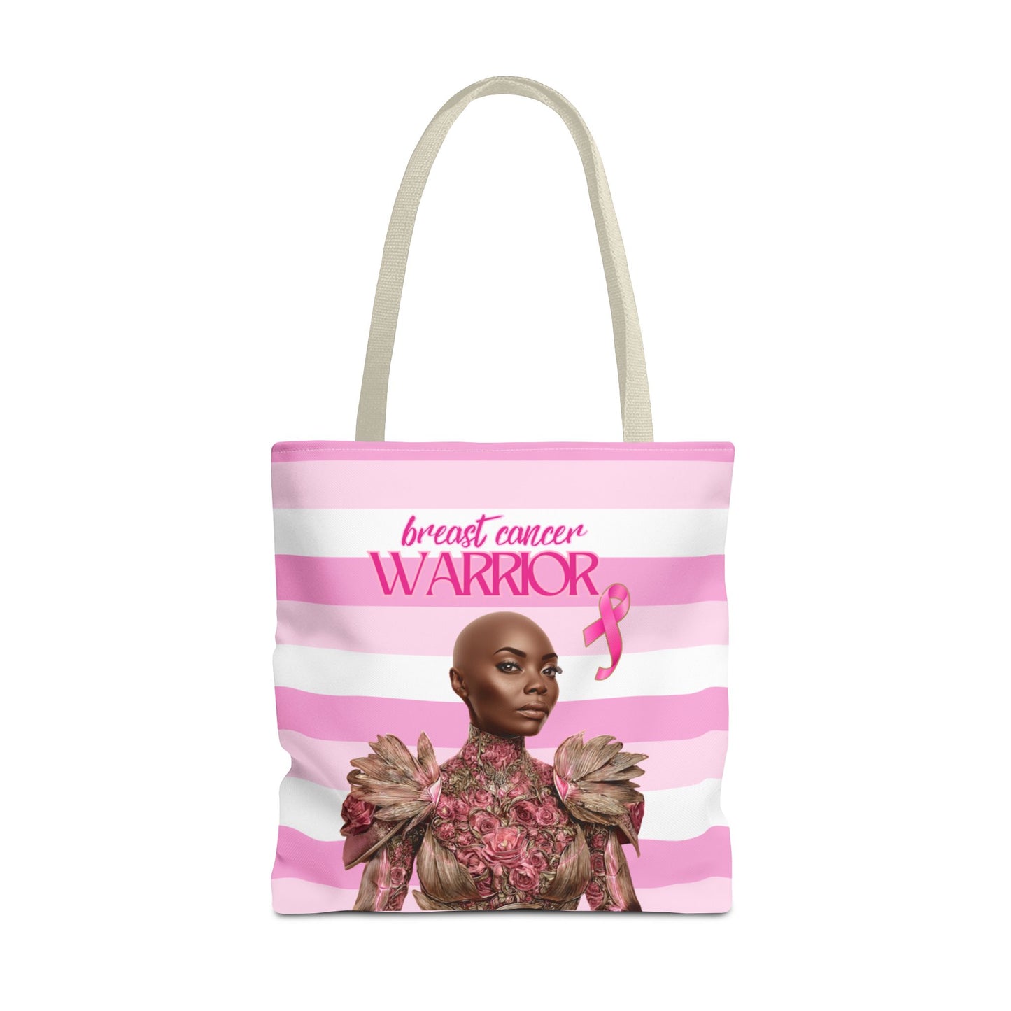 Breast Cancer Warrior Tote Bag, Empowerment Gift, Awareness Fundraiser, Pink Ribbon Support, Inspirational Tote for Survivors